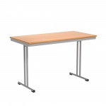Klapptisch, 120x60 cm (B/T), 72 cm hoch, T-Fuß, 